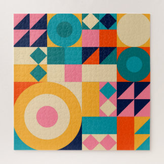 Puzzle Géométrie minimaliste : affiche d'illustration Vin