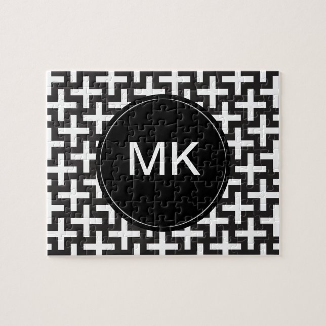 Puzzle Géométrie noir et blanc (Horizontal)