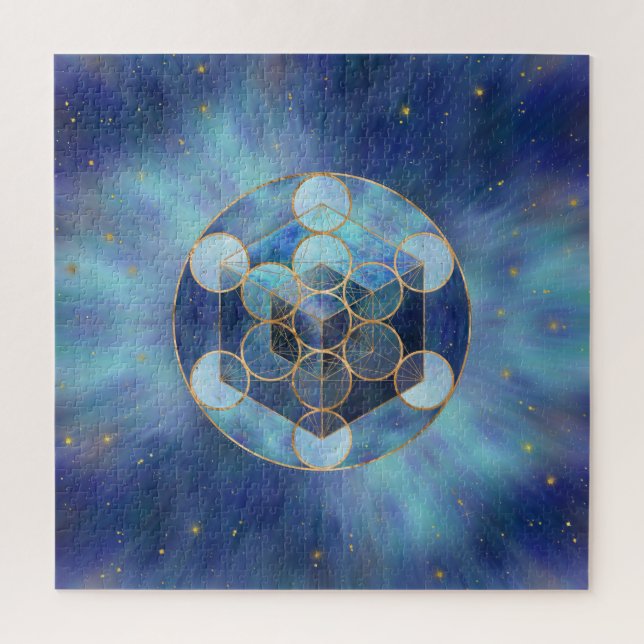 Puzzle Géométrie sacrée du cube de Metatron (Vertical)