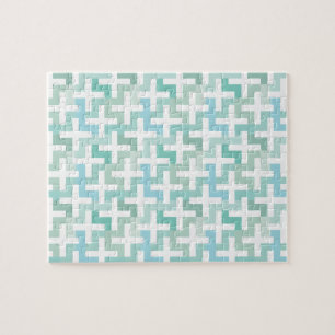 Puzzle Géométrique vert de Seafoam