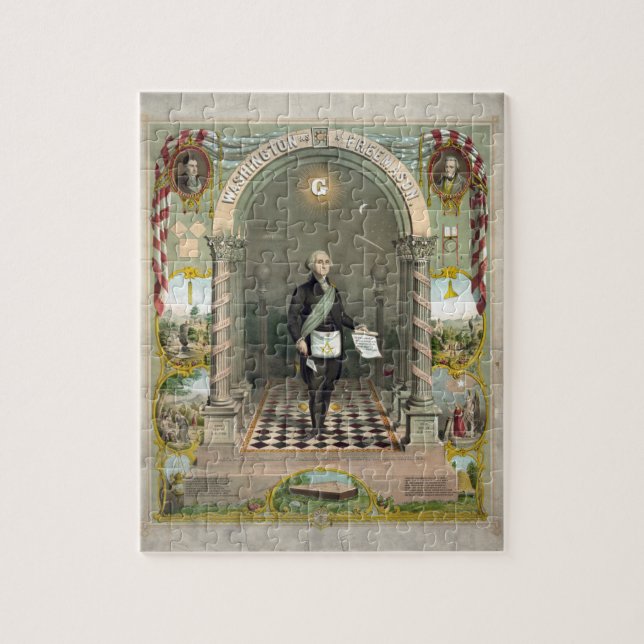 Puzzle George Washington comme un franc-maçon (Vertical)