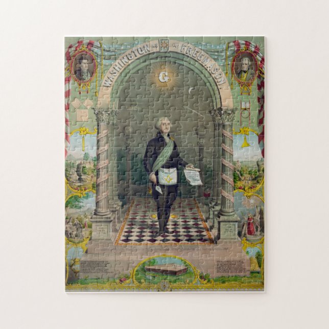Puzzle George Washington, le maçon (Vertical)