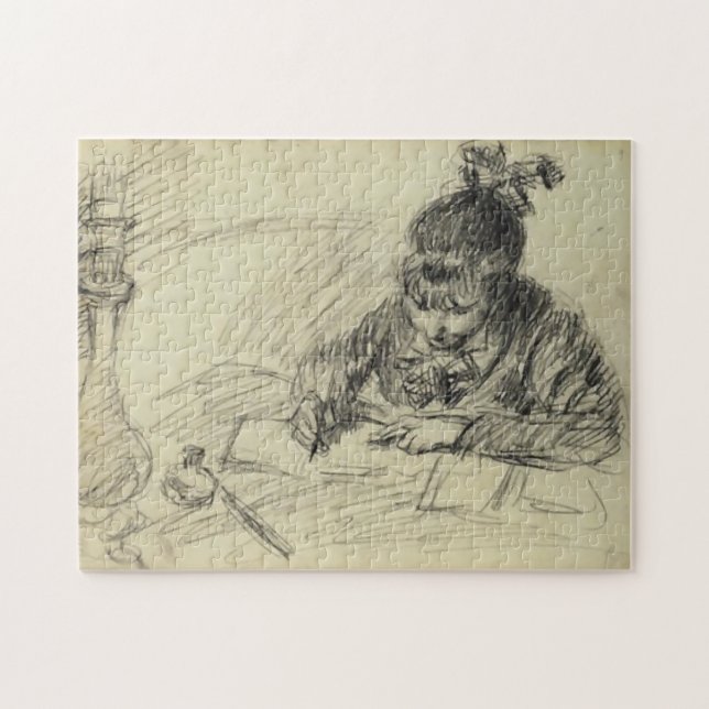 Puzzle Germaine Hoschedé Ecriture Monet Art (Horizontal)
