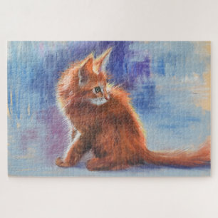 Puzzle Ginger Kitten dans la lumière pastel