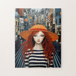 Puzzle Ginger Wonderland Voyage Abstrait rayé