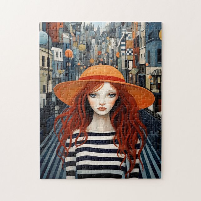 Puzzle Ginger Wonderland Voyage Abstrait rayé (Vertical)