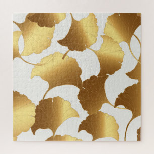 Puzzle Ginkgo Gold : Design Vintage de luxe.
