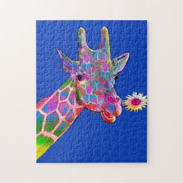 Puzzle Girafe de fleur (Vertical)