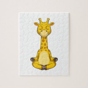 Puzzle Girafe en méditation de yoga