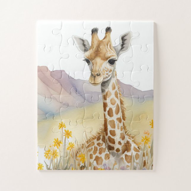 Puzzle Giraffe Bébé mignonne (Vertical)