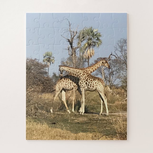 Puzzle "Giraffe Love in Action Tanzanie (Vertical)