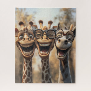 Puzzle Giraffes de toiture en lunettes