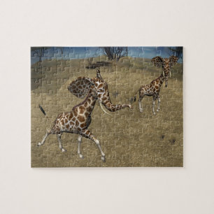 Puzzle Giraffes d'éléphants mignons