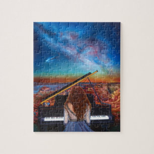 Puzzle_Girl at Piano Jigsaw Puzzle