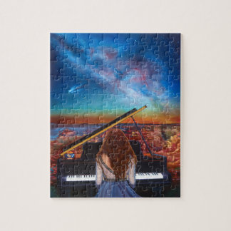 Puzzle_Girl at Piano Jigsaw Puzzle