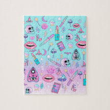 Girl Pastel Goth Witchy Kawaii Cute Motif