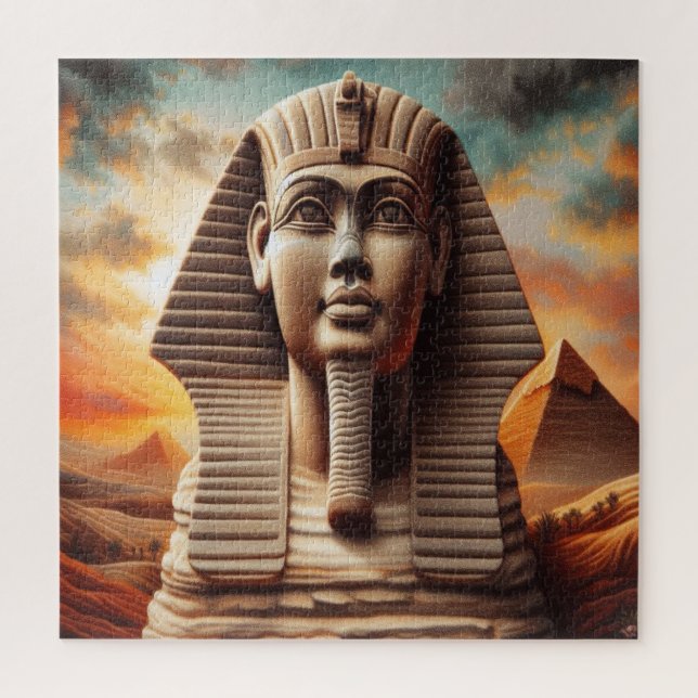 Puzzle Giza Sphinx Head avec Pyramides Egypte Travel (Vertical)