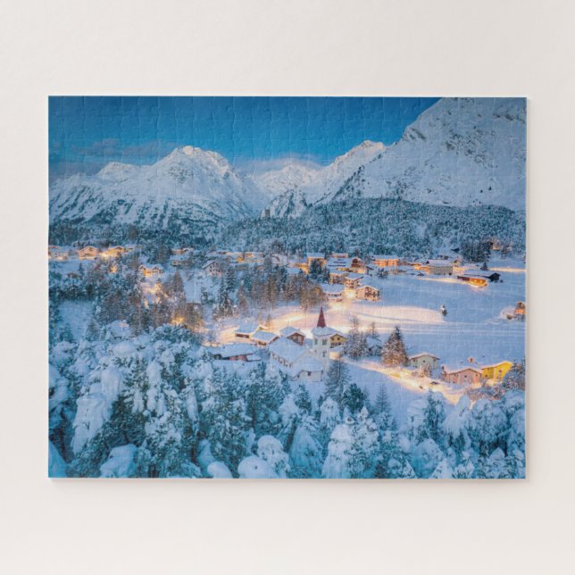 Puzzle Glace et neige | Graubunden, Engadin, Suisse (Horizontal)