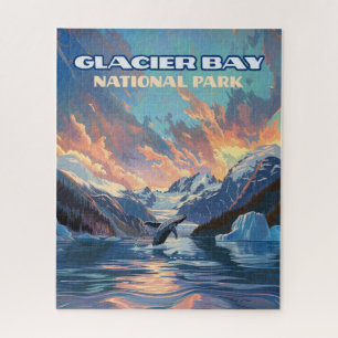 Puzzle Glacier Bay National Park Alaska Whale Vintage