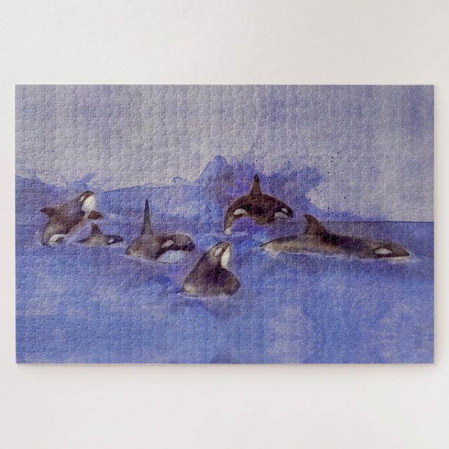 Puzzle Glacier Orca Tueur Whales (Horizontal)