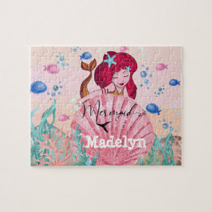 Puzzle 🧜‍♀️Glittering Mermaid Under The Sea Custom Name 
