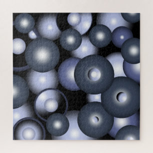 Puzzle Global Concentric Circle Orbital Art Abstrait