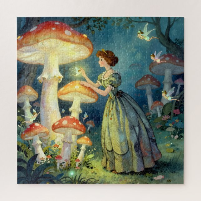 Puzzle Glowing giant mushroom garden (Vertical)