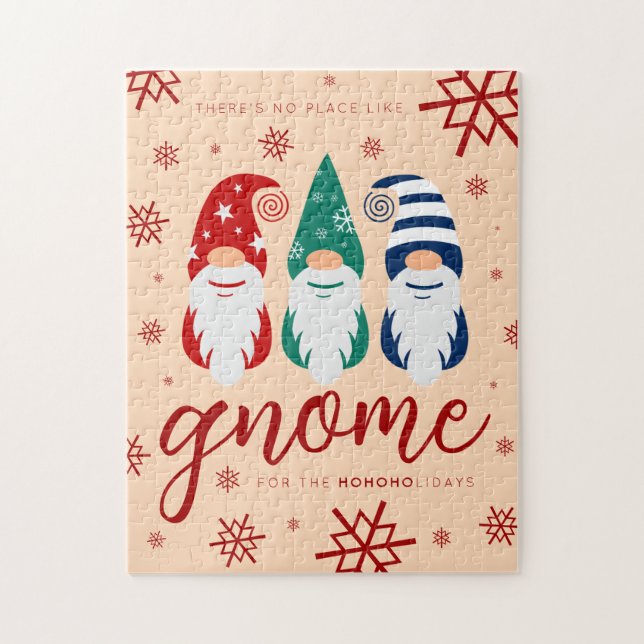 Puzzle Gnome de Noël Hygge pour les fêtes de neige (Vertical)