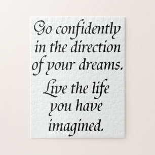 Puzzle Go confidently encouraging life quote difficult