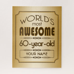 Puzzle Gold 60th Birthday Celebration World Best Fabulous