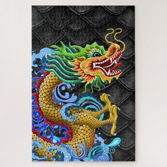 Puzzle Gold et Green Dragon (Vertical)