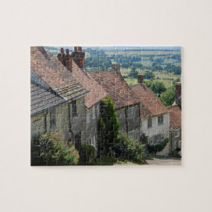 Puzzle Gold Hill, Shaftesbury, Dorset, Angleterre Jigsaw 
