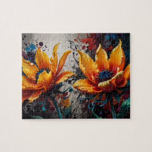 Puzzle Golden Bloom : Vivid Yellow Flower Duo