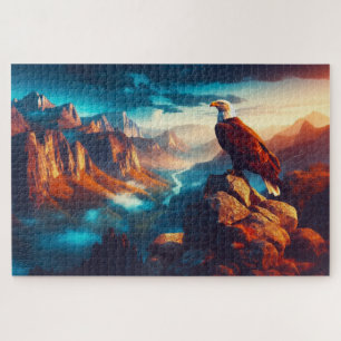 Puzzle Golden Eagle Lookout, réaliste, pic rocheux