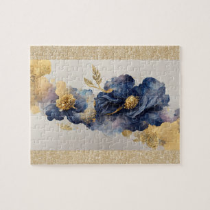 Puzzle Golden Elegant Flower