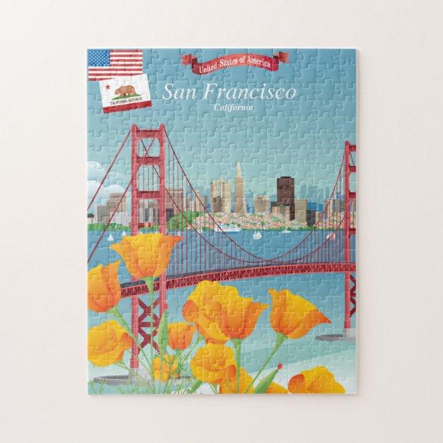 Puzzle Golden gate bridge | San Francisco, CA (Vertical)