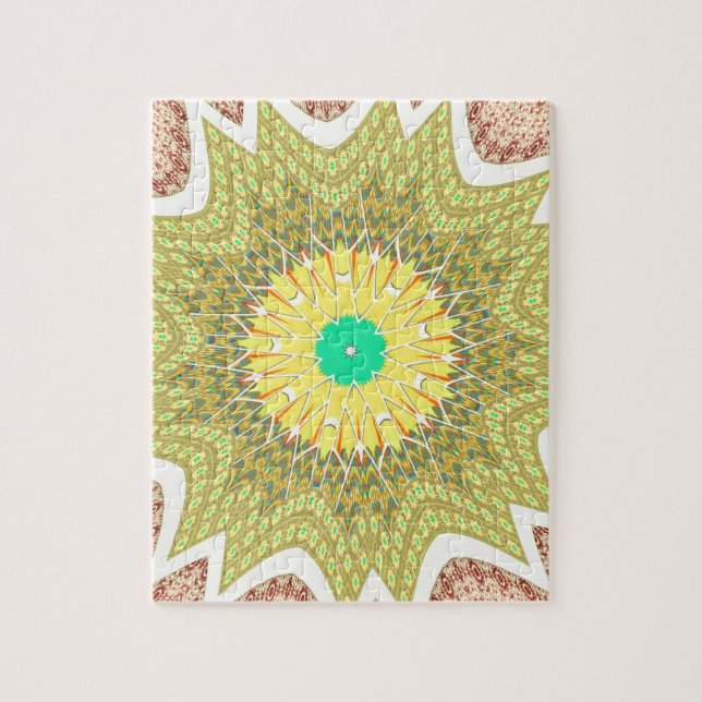 Puzzle gOLDEN JAUNE motif tribal d'origine africaine (Vertical)