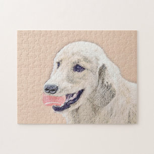 Puzzle Golden Retriever avec Tennis Ball Peinture Chien A