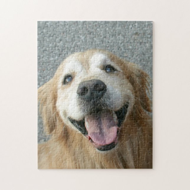 Puzzle Golden Retriever souriant (Vertical)