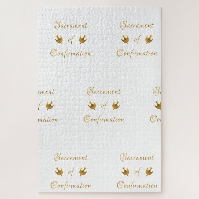 Puzzle Golden Sacrament of Confirmation and Holy Spirit (Vertical)