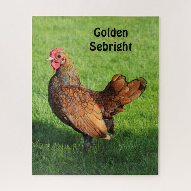 Puzzle Golden Sebright Hen - Bantam Pet (Vertical)