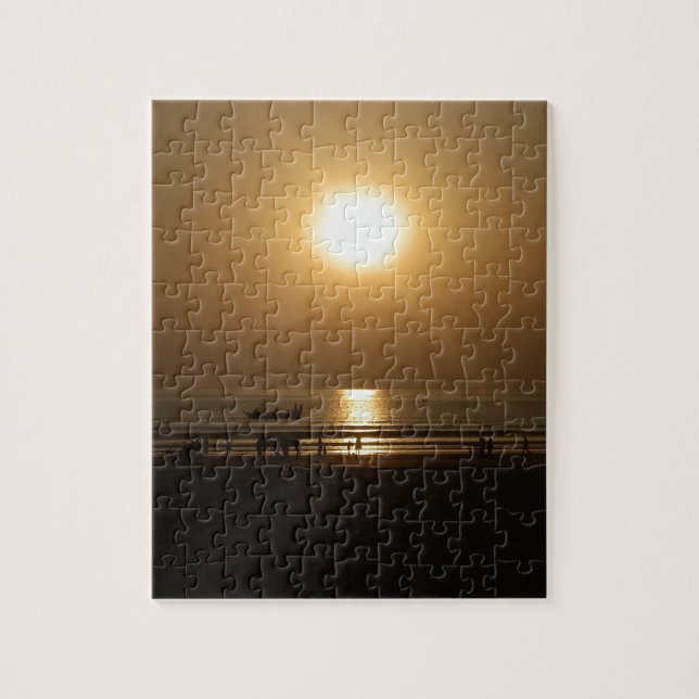 Puzzle Golden Summer Sunset Réflexion sur la plage (Vertical)