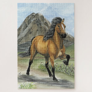 Puzzle Golden Tolt Islandais Horse and Mountain