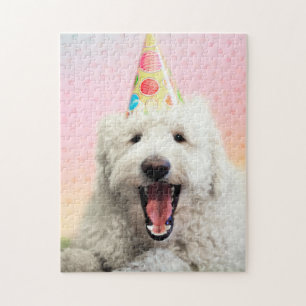 Puzzle Goldendoodle avec Casquette du parti