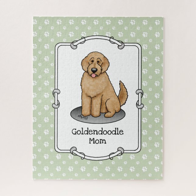 Puzzle Goldendoodle Mom Doodle Mom (rouge doré) (Vertical)