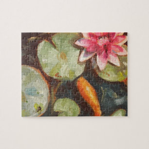 Puzzle Goldfish Koi Pond Water Lilies
