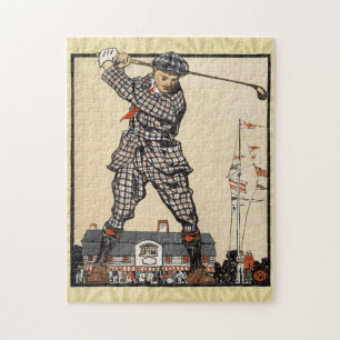 Puzzle Golf Golfer Vintage Golf antique