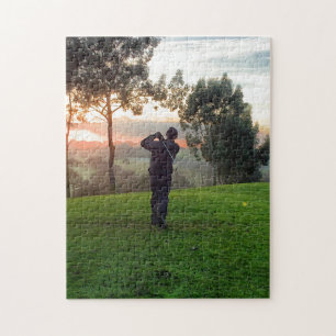 Puzzle Golfeur de lever de soleil