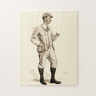 Puzzle Golfeur vintage avec tuyau et bottes de tabac