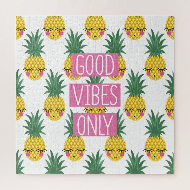Puzzle Good Vibes Pineapples Motif d'été (Vertical)